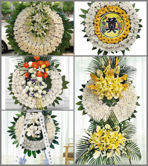 山东青岛胶州市里岔镇杭埠岭村花圈速递
